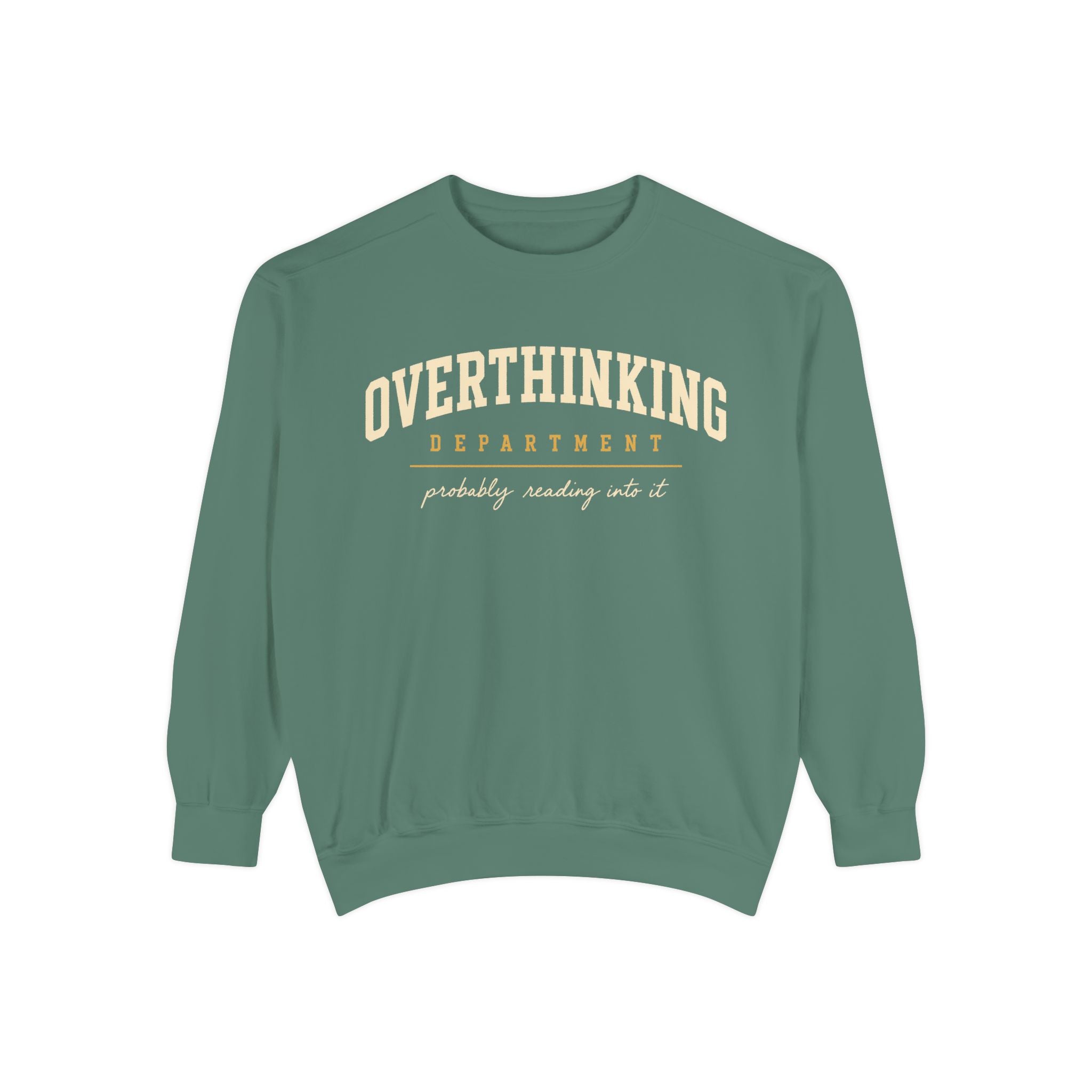 Overthinking Department sweatshirt | Mental Health Humor, Casual Pullover