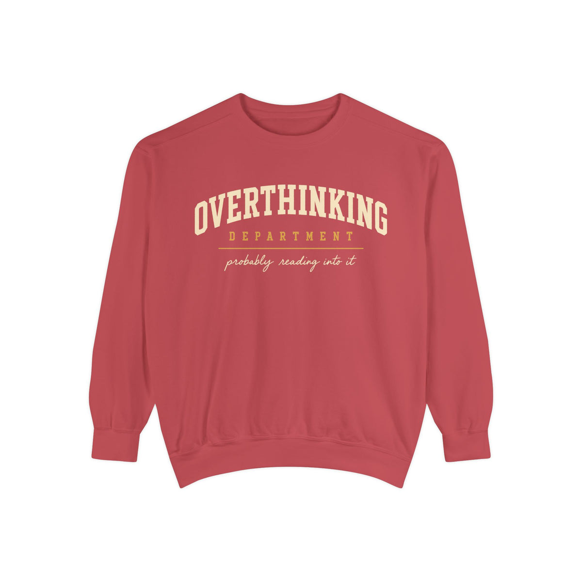 Overthinking Department sweatshirt | Mental Health Humor, Casual Pullover